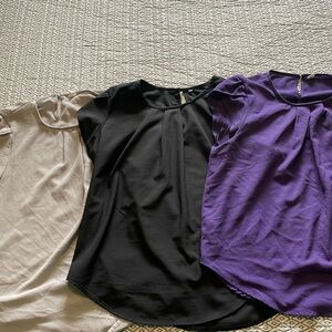 XL cap sleeve blouses-6 item bundle
